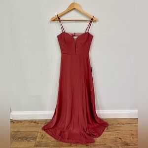 Lulus NWT Formal Rusty Rose Long Dress
